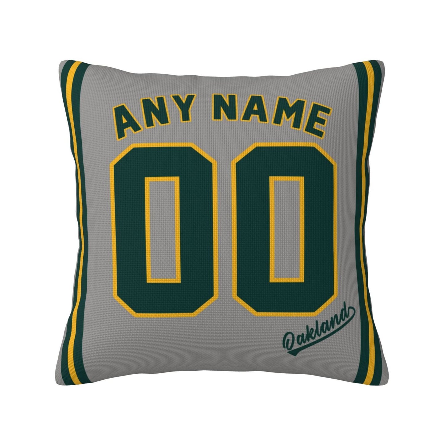 Custom Oakland Athletics Pillow Decorative Throw Pillow Case - Print Personalized Football Team Fans Name & Number Birthday Gift Football Pillows