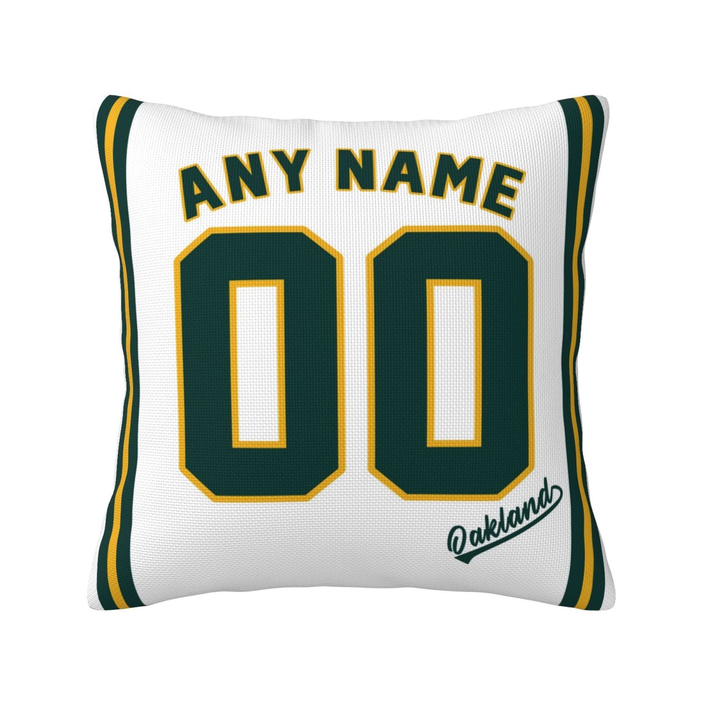 Custom Oakland Athletics Pillow Decorative Throw Pillow Case - Print Personalized Football Team Fans Name & Number Birthday Gift Football Pillows