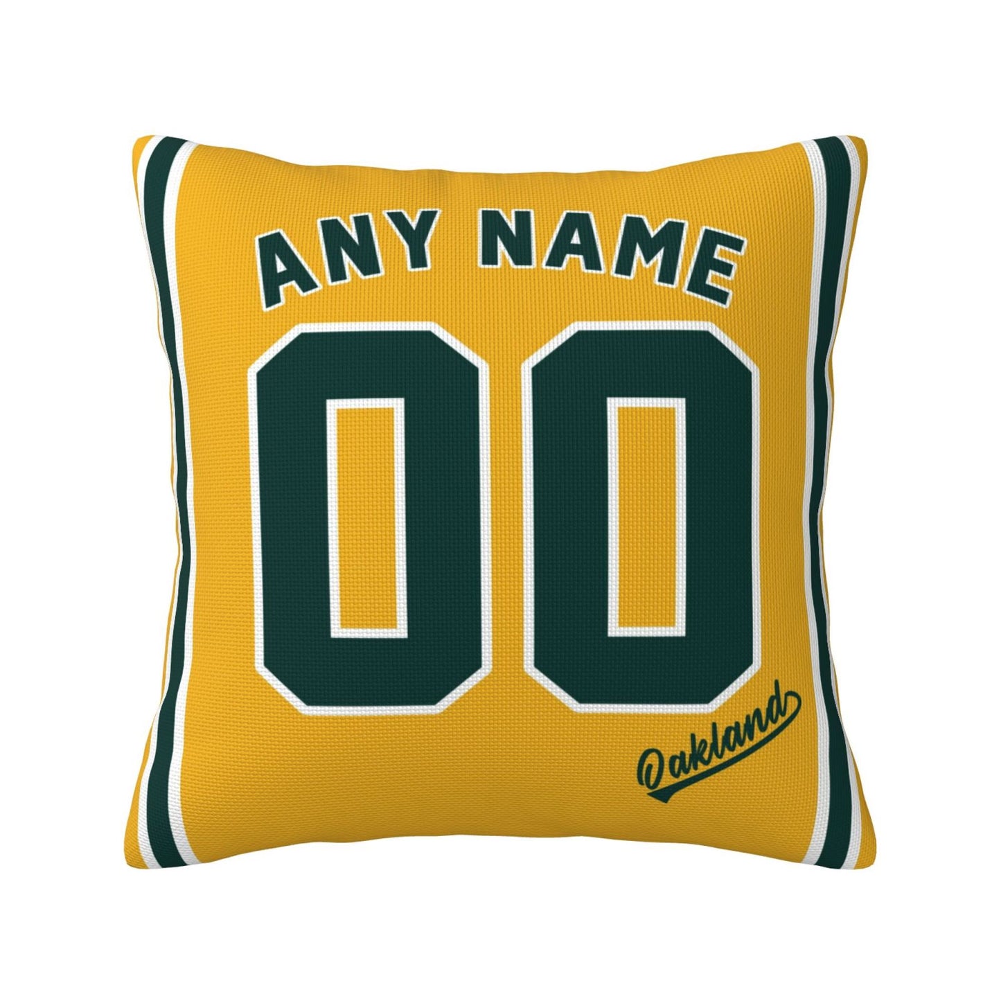 Custom Oakland Athletics Pillow Decorative Throw Pillow Case - Print Personalized Football Team Fans Name & Number Birthday Gift Football Pillows