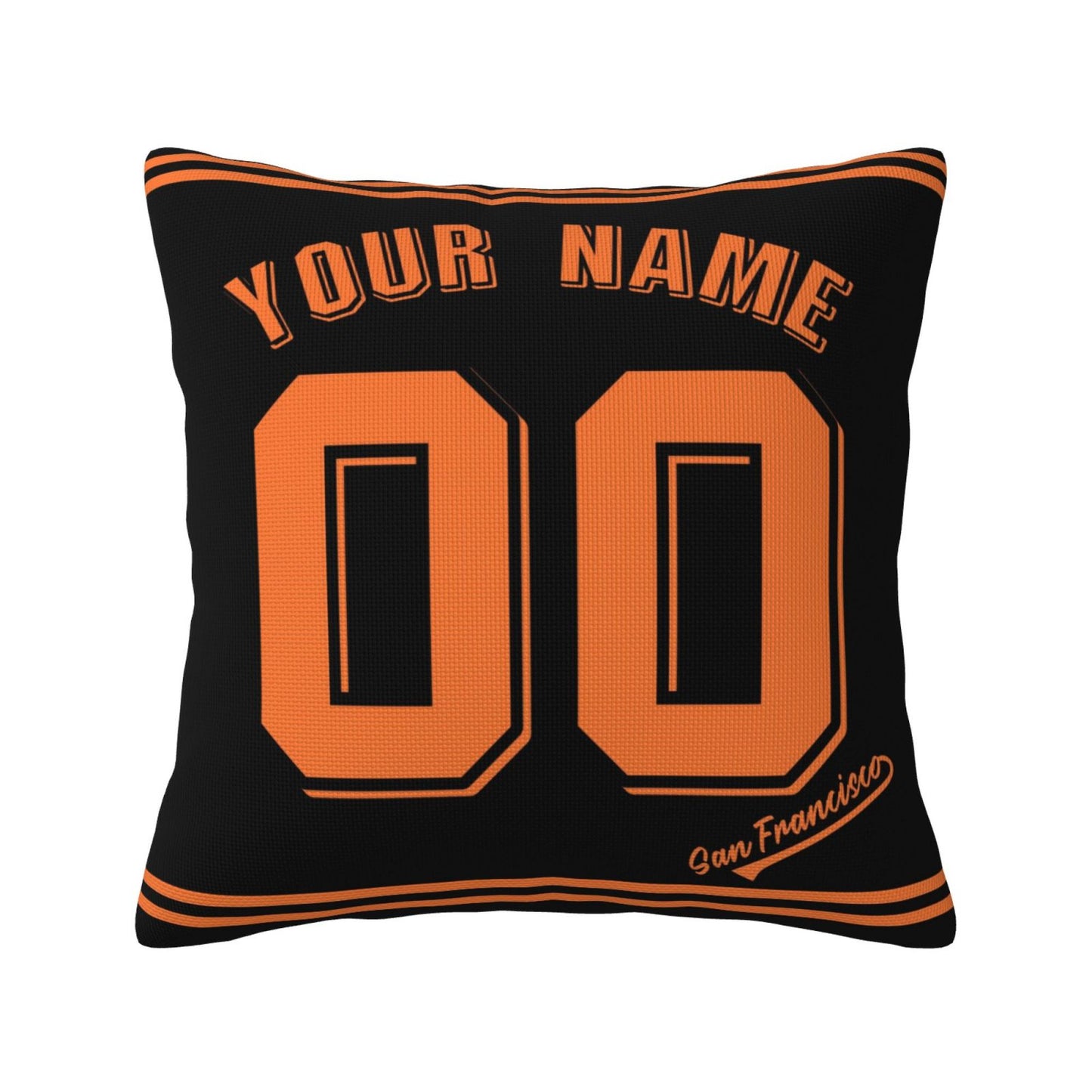 Custom San Francisco Giants Pillow Decorative Throw Pillow Case - Print Personalized Football Team Fans Name & Number Birthday Gift Football Pillows