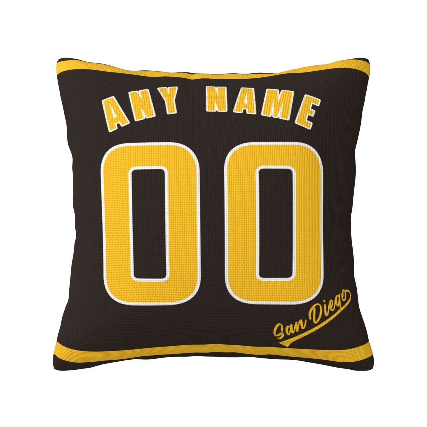 Custom San Diego Padres Pillow Decorative Throw Pillow Case - Print Personalized Football Team Fans Name & Number Birthday Gift Football Pillows