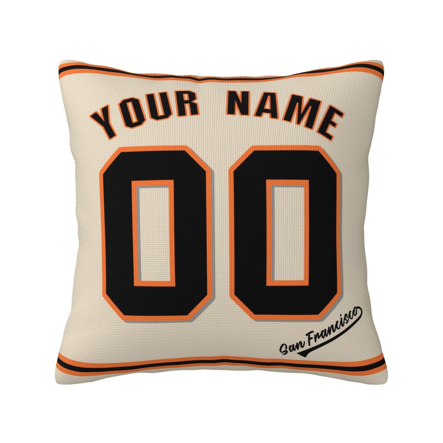 Custom San Francisco Giants Pillow Decorative Throw Pillow Case - Print Personalized Football Team Fans Name & Number Birthday Gift Football Pillows