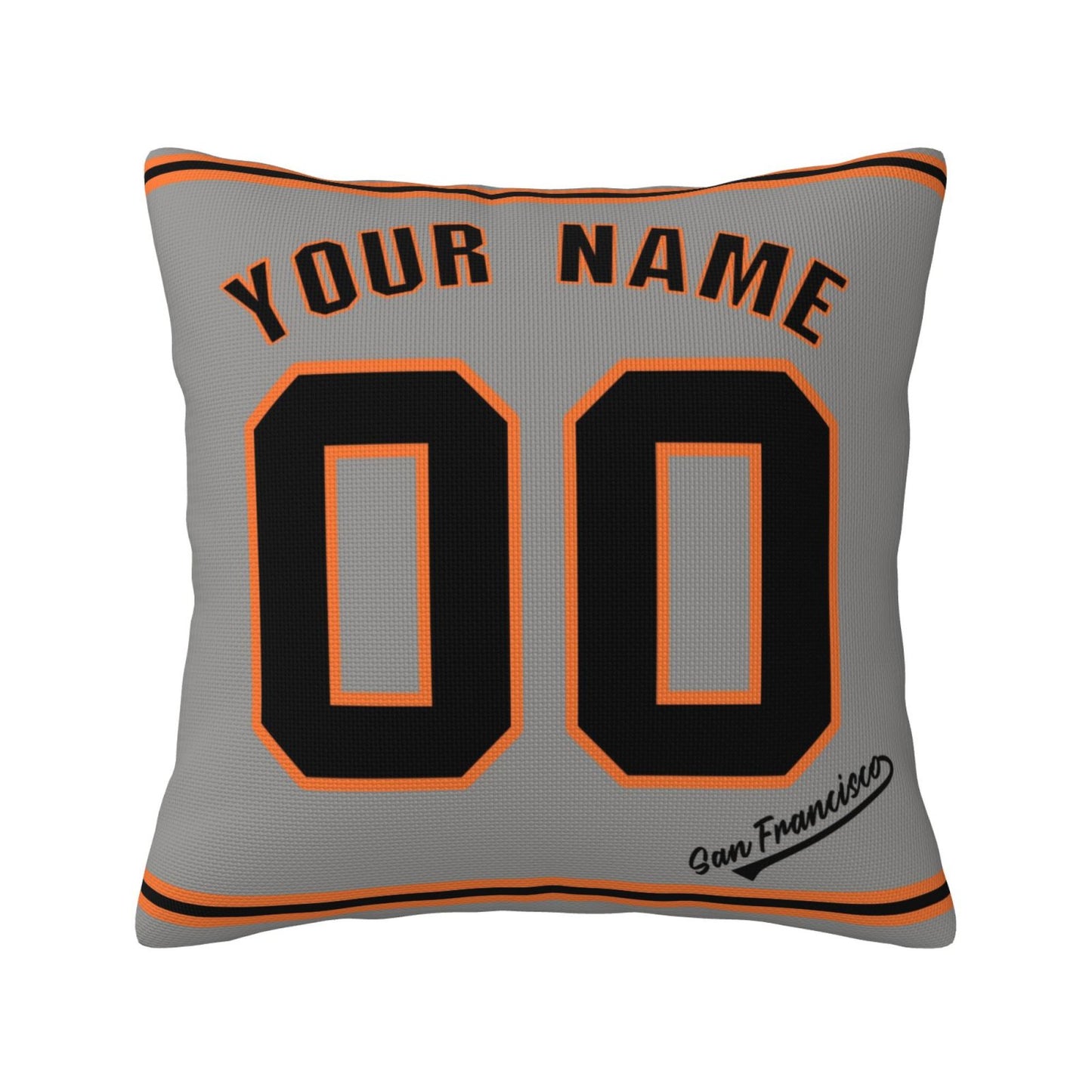 Custom San Francisco Giants Pillow Decorative Throw Pillow Case - Print Personalized Football Team Fans Name & Number Birthday Gift Football Pillows