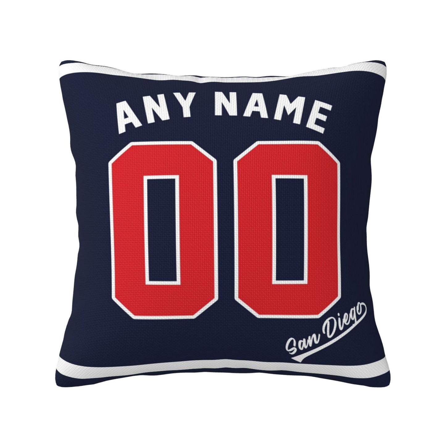 Custom San Diego Padres Pillow Decorative Throw Pillow Case - Print Personalized Football Team Fans Name & Number Birthday Gift Football Pillows