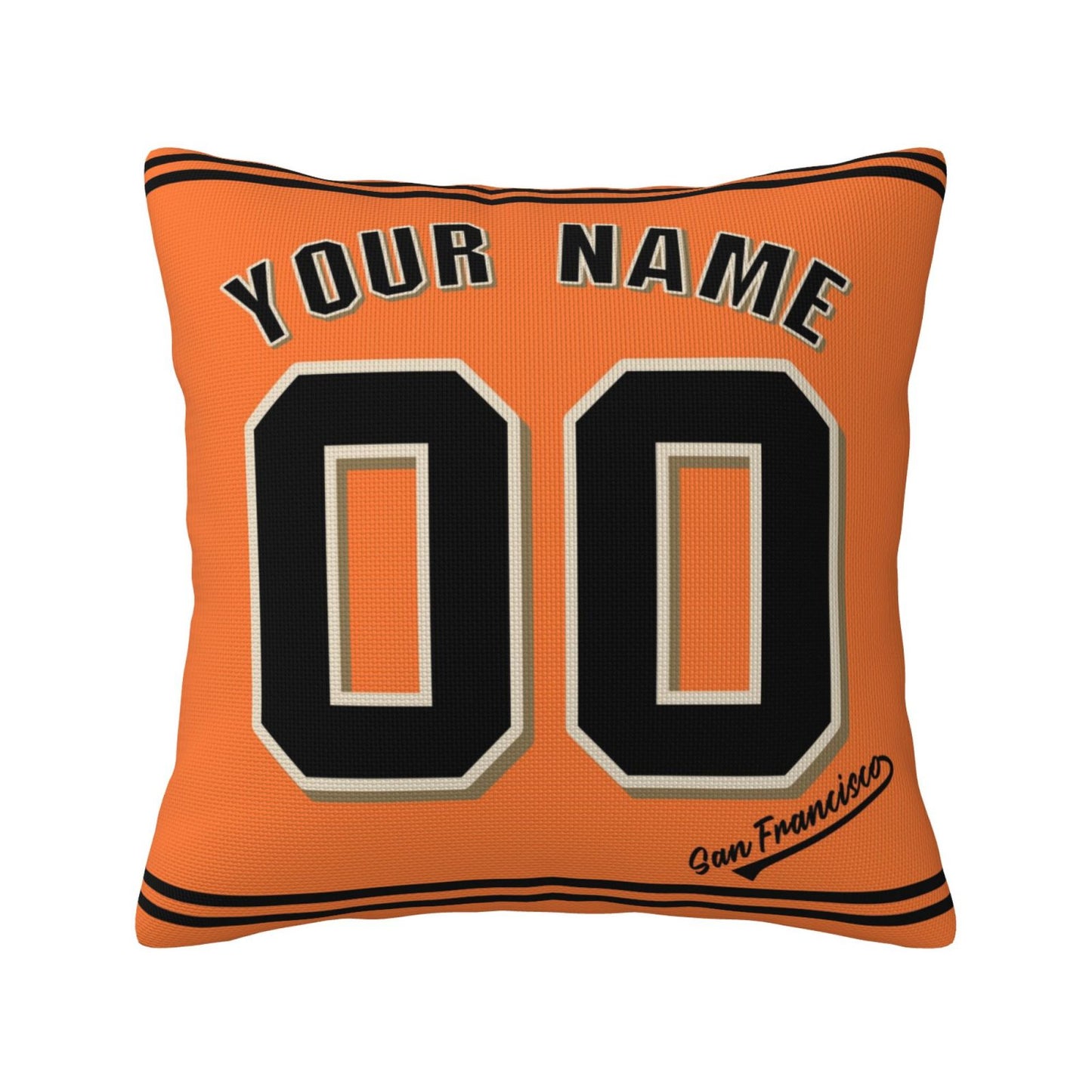Custom San Francisco Giants Pillow Decorative Throw Pillow Case - Print Personalized Football Team Fans Name & Number Birthday Gift Football Pillows