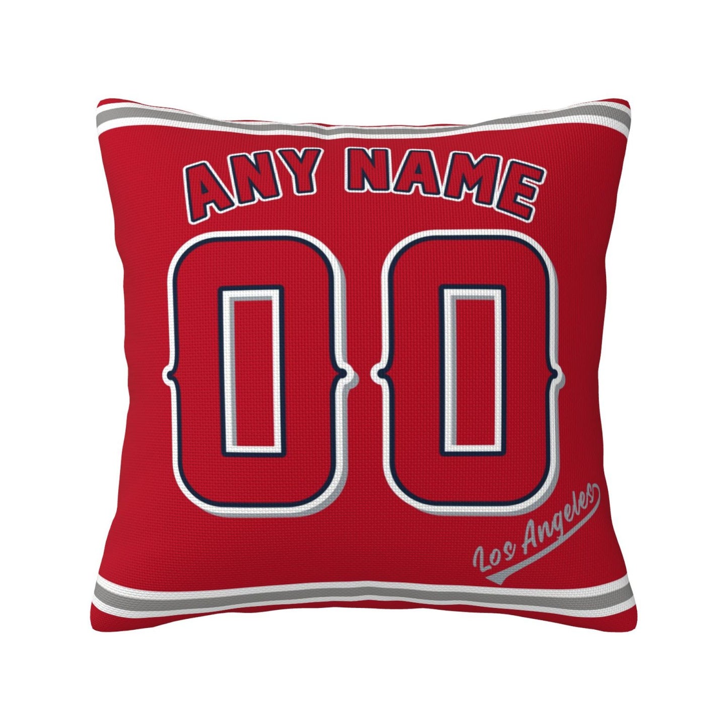Custom Los Angeles Angels Pillow Decorative Throw Pillow Case - Print Personalized Football Team Fans Name & Number Birthday Gift Football Pillows
