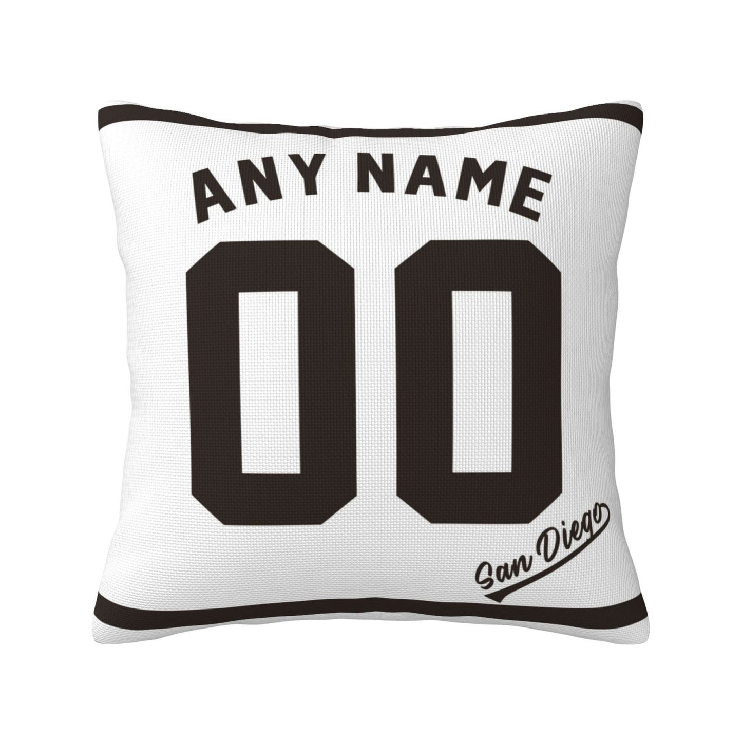 Custom San Diego Padres Pillow Decorative Throw Pillow Case - Print Personalized Football Team Fans Name & Number Birthday Gift Football Pillows
