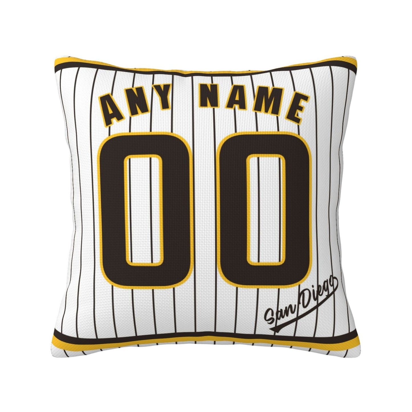 Custom San Diego Padres Pillow Decorative Throw Pillow Case - Print Personalized Football Team Fans Name & Number Birthday Gift Football Pillows