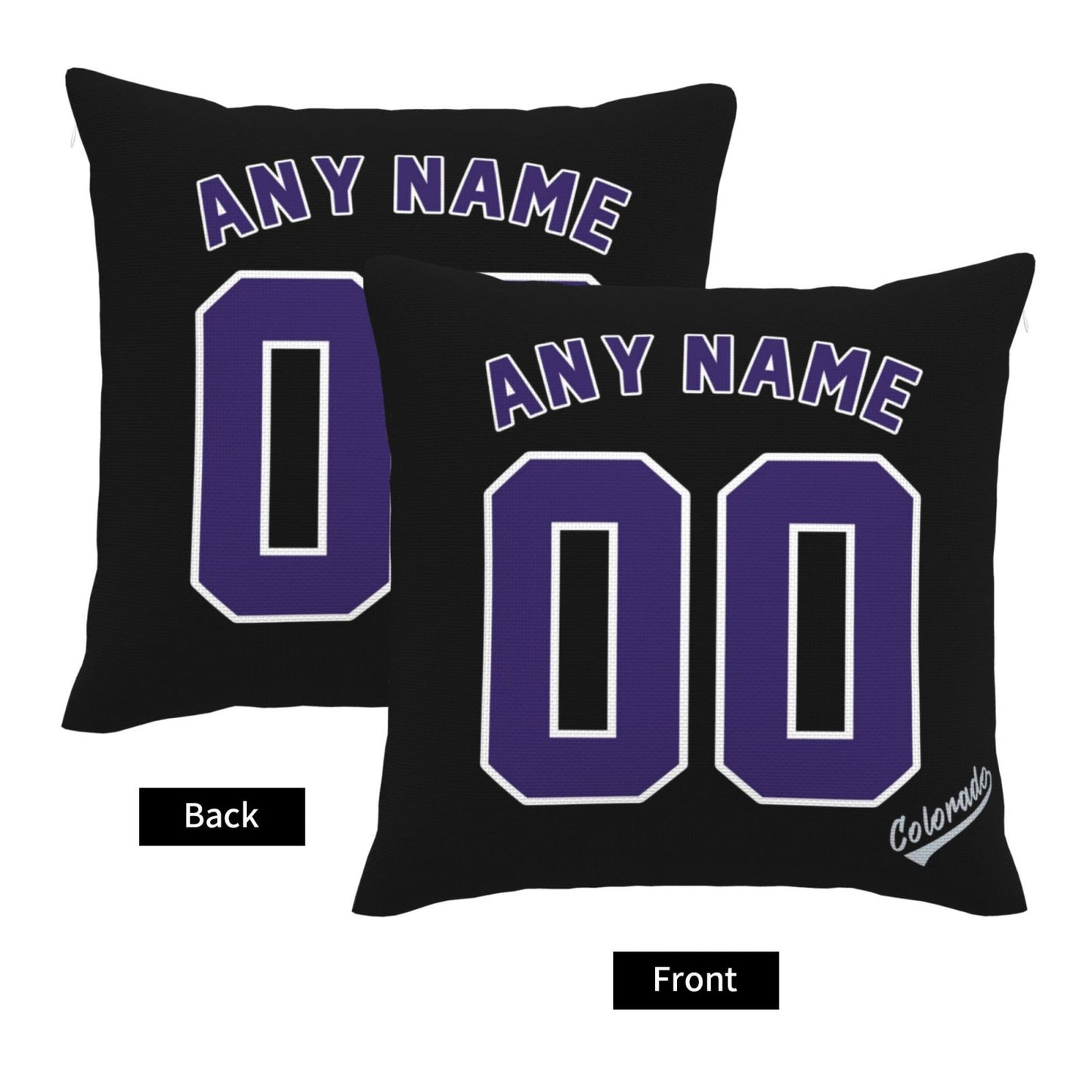 Custom Colorado Rockies Pillow Decorative Throw Pillow Case - Print Personalized Football Team Fans Name & Number Birthday Gift Football Pillows