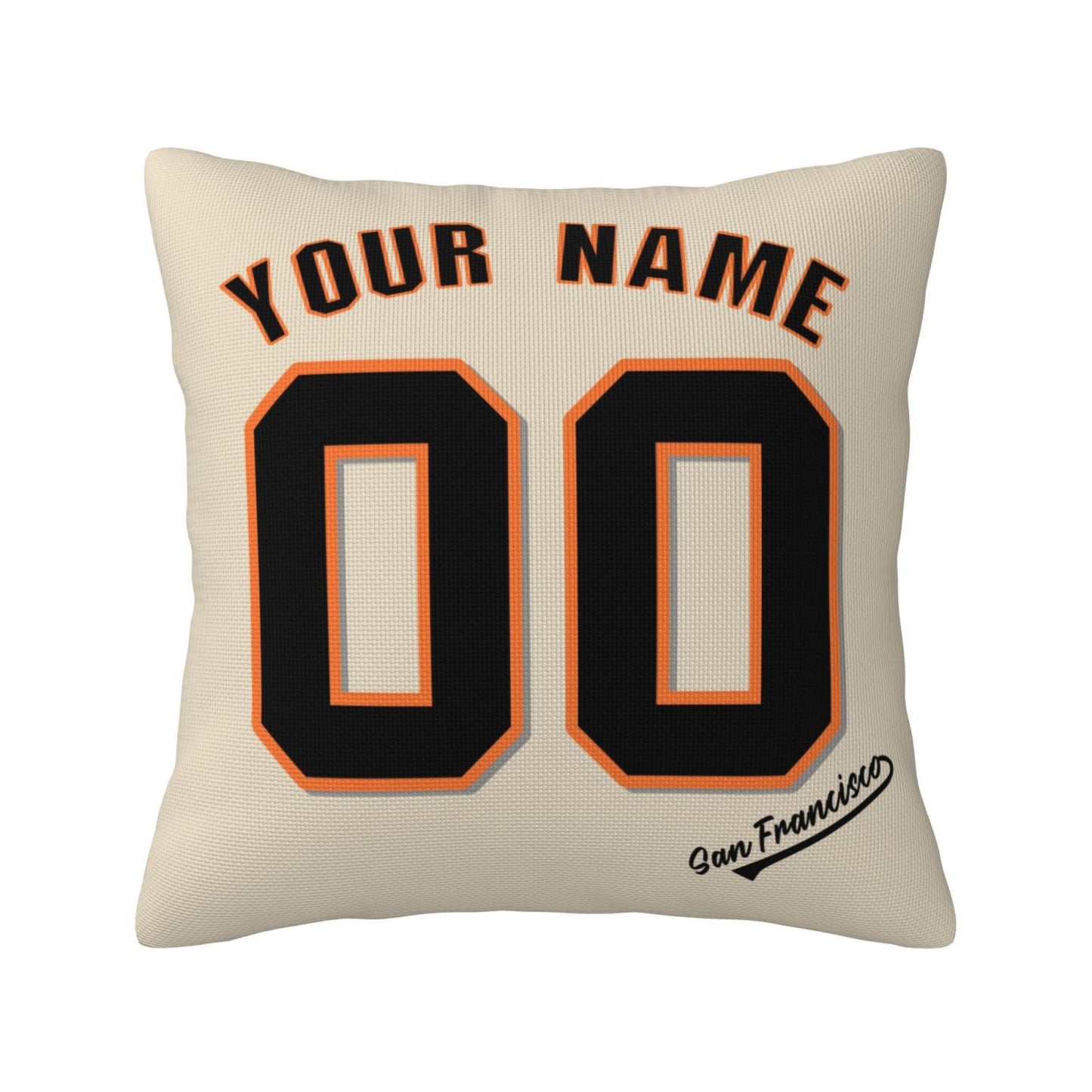 Custom San Francisco Giants Pillow Decorative Throw Pillow Case - Print Personalized Football Team Fans Name & Number Birthday Gift Football Pillows