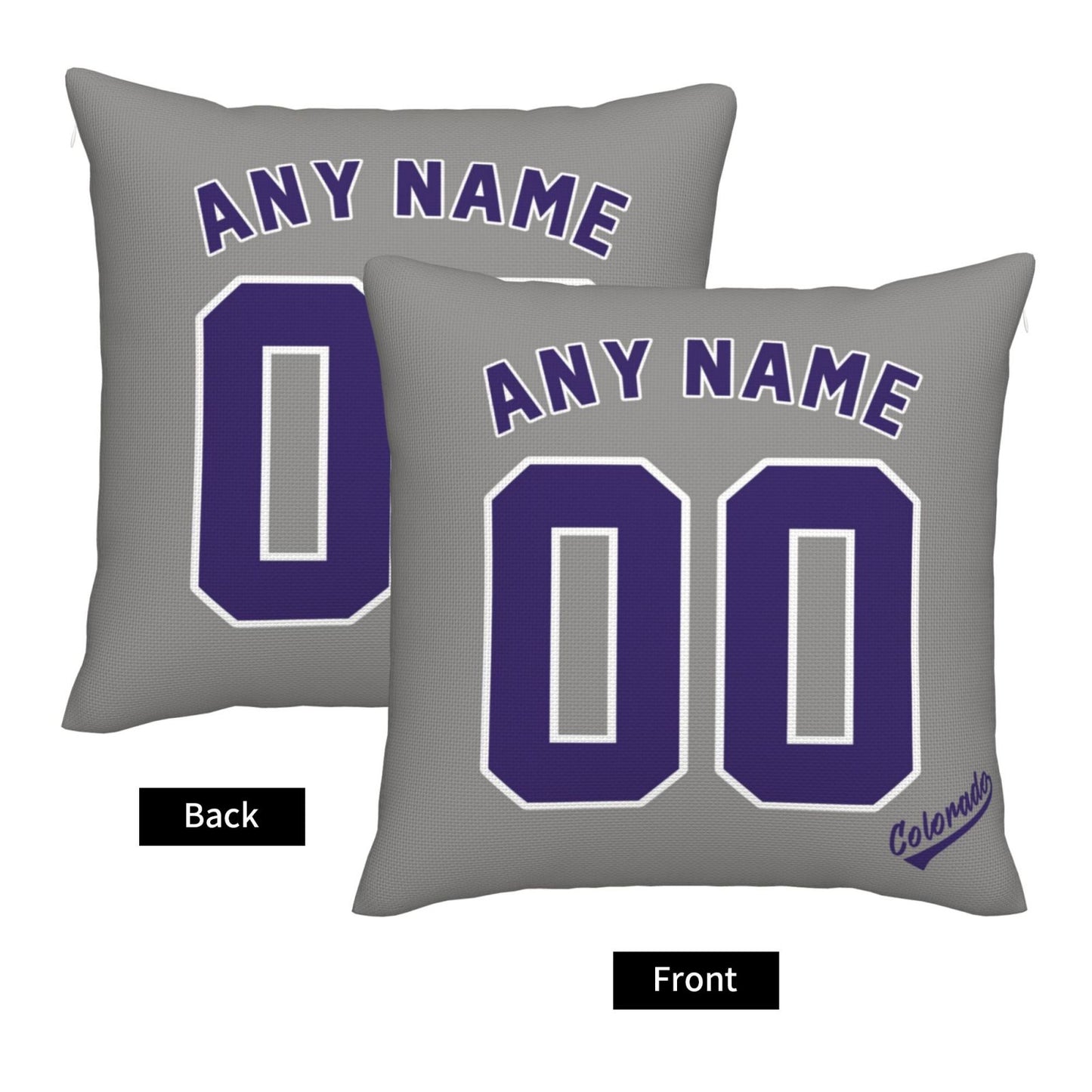 Custom Colorado Rockies Pillow Decorative Throw Pillow Case - Print Personalized Football Team Fans Name & Number Birthday Gift Football Pillows