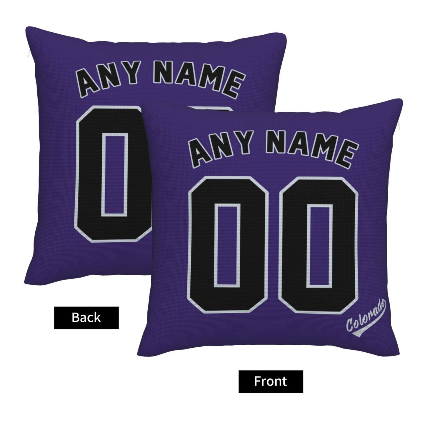 Custom Colorado Rockies Pillow Decorative Throw Pillow Case - Print Personalized Football Team Fans Name & Number Birthday Gift Football Pillows