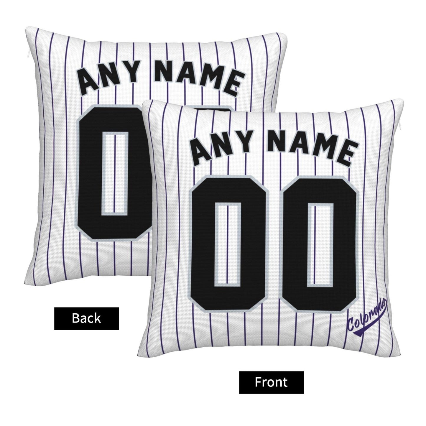 Custom Colorado Rockies Pillow Decorative Throw Pillow Case - Print Personalized Football Team Fans Name & Number Birthday Gift Football Pillows