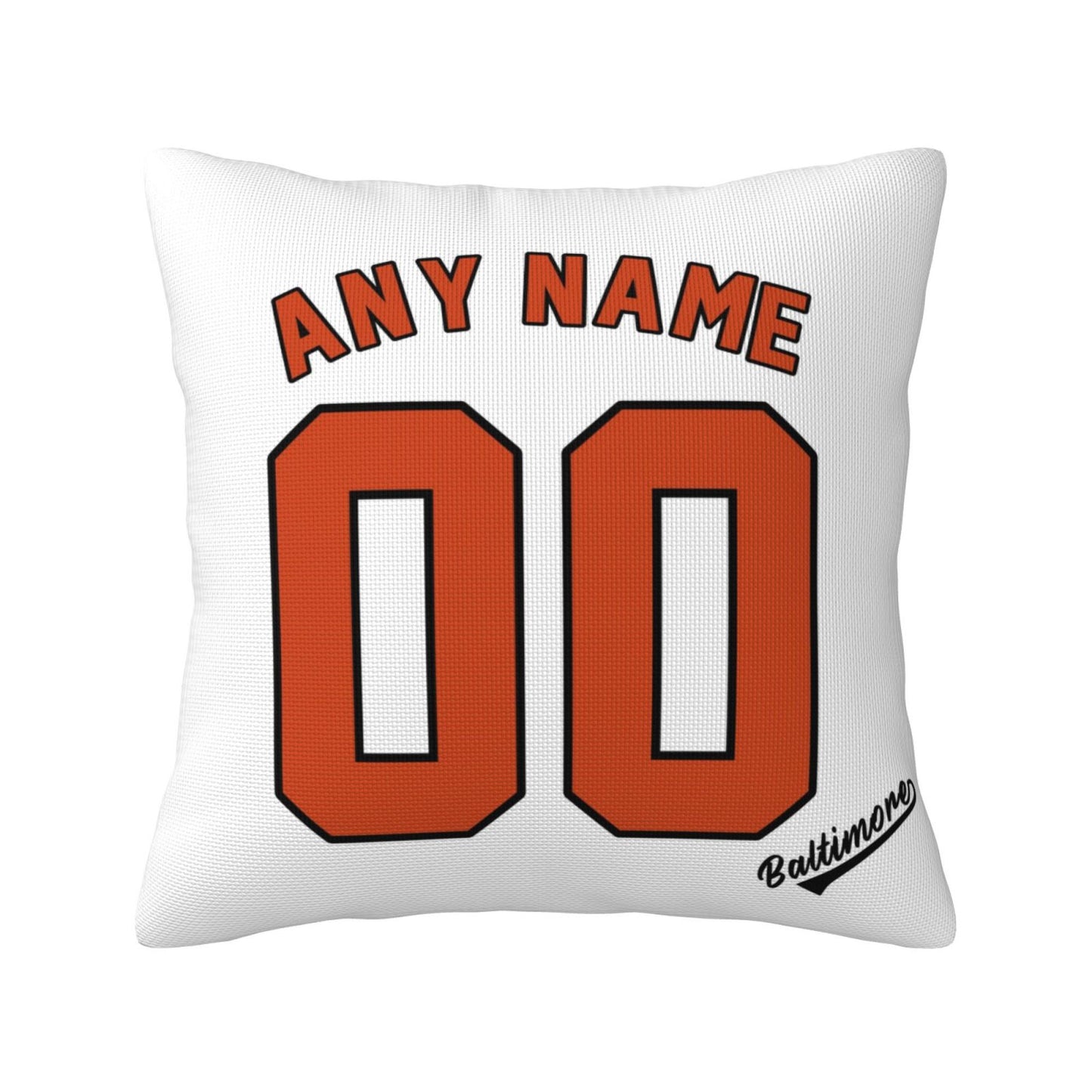 Custom Baltimore Orioles Pillow Decorative Throw Pillow Case - Print Personalized Football Team Fans Name & Number Birthday Gift Football Pillows