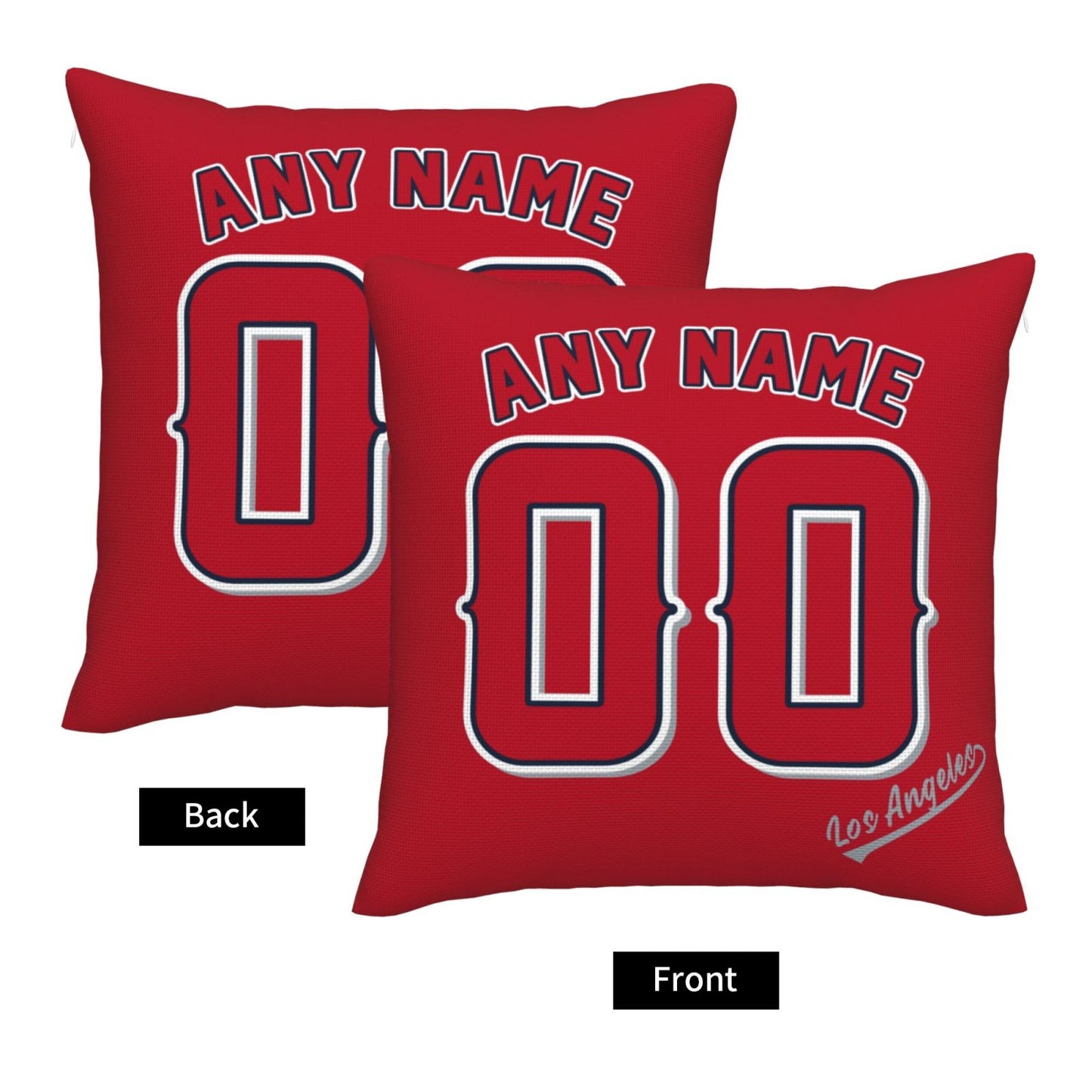 Custom Los Angeles Angels Pillow Decorative Throw Pillow Case - Print Personalized Football Team Fans Name & Number Birthday Gift Football Pillows