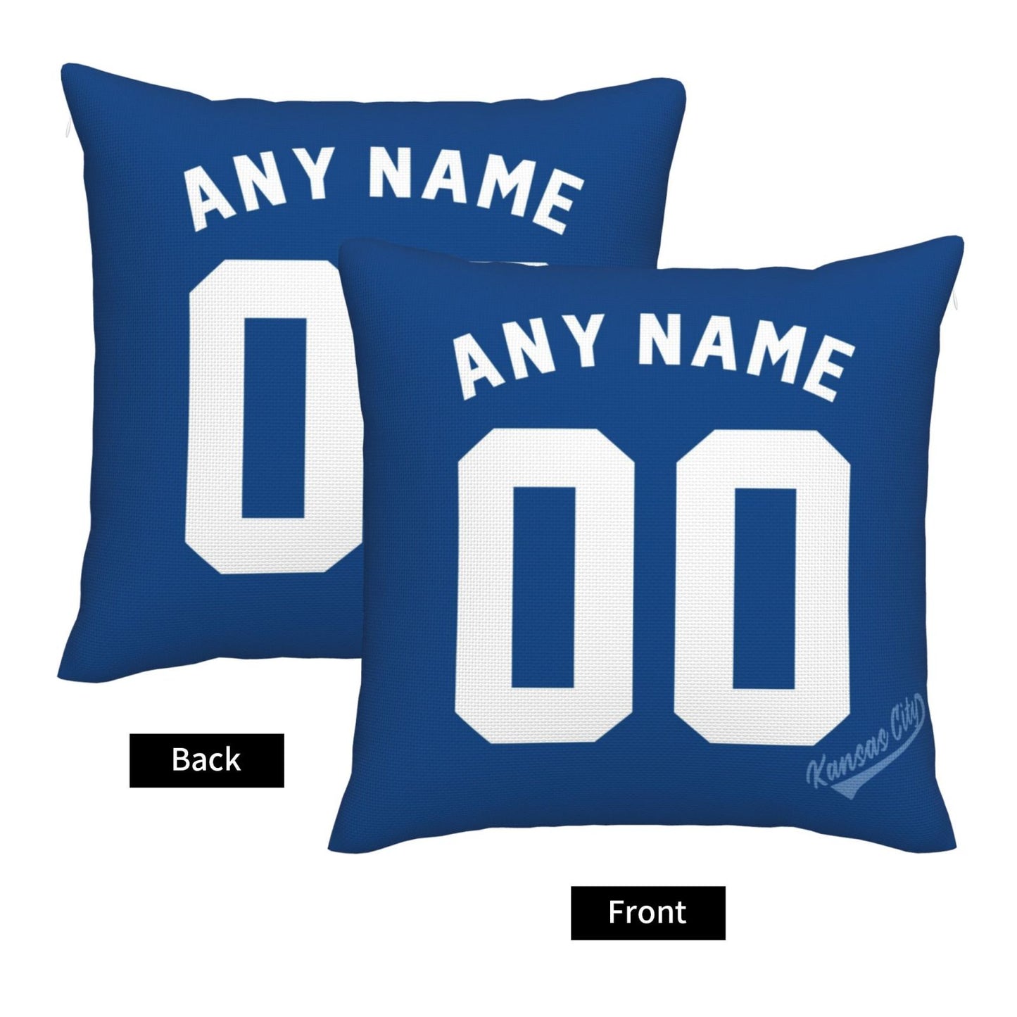 Custom Kansas City Royals Pillow Decorative Throw Pillow Case - Print Personalized Football Team Fans Name & Number Birthday Gift Football Pillows