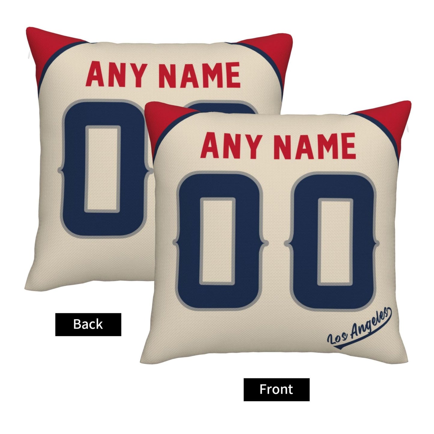 Custom Los Angeles Angels Pillow Decorative Throw Pillow Case - Print Personalized Football Team Fans Name & Number Birthday Gift Football Pillows