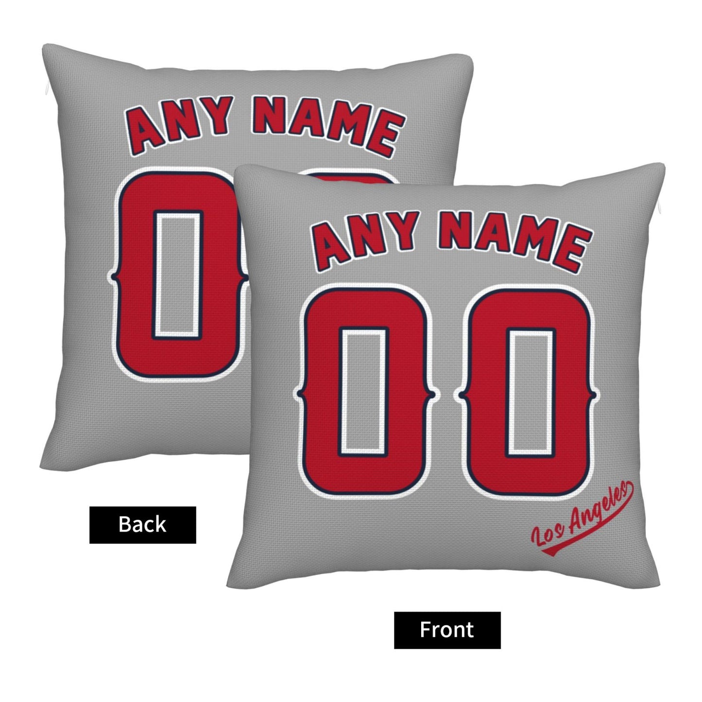 Custom Los Angeles Angels Pillow Decorative Throw Pillow Case - Print Personalized Football Team Fans Name & Number Birthday Gift Football Pillows