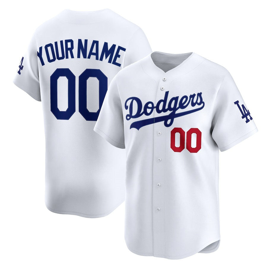 Custom Los Angeles Dodgers Home Limited Jersey – White Stitched Baseball Jersey