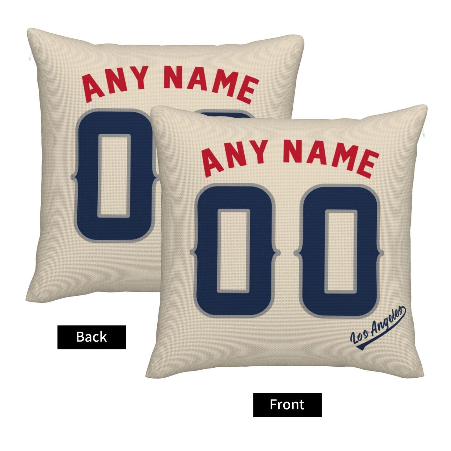 Custom Los Angeles Angels Pillow Decorative Throw Pillow Case - Print Personalized Football Team Fans Name & Number Birthday Gift Football Pillows