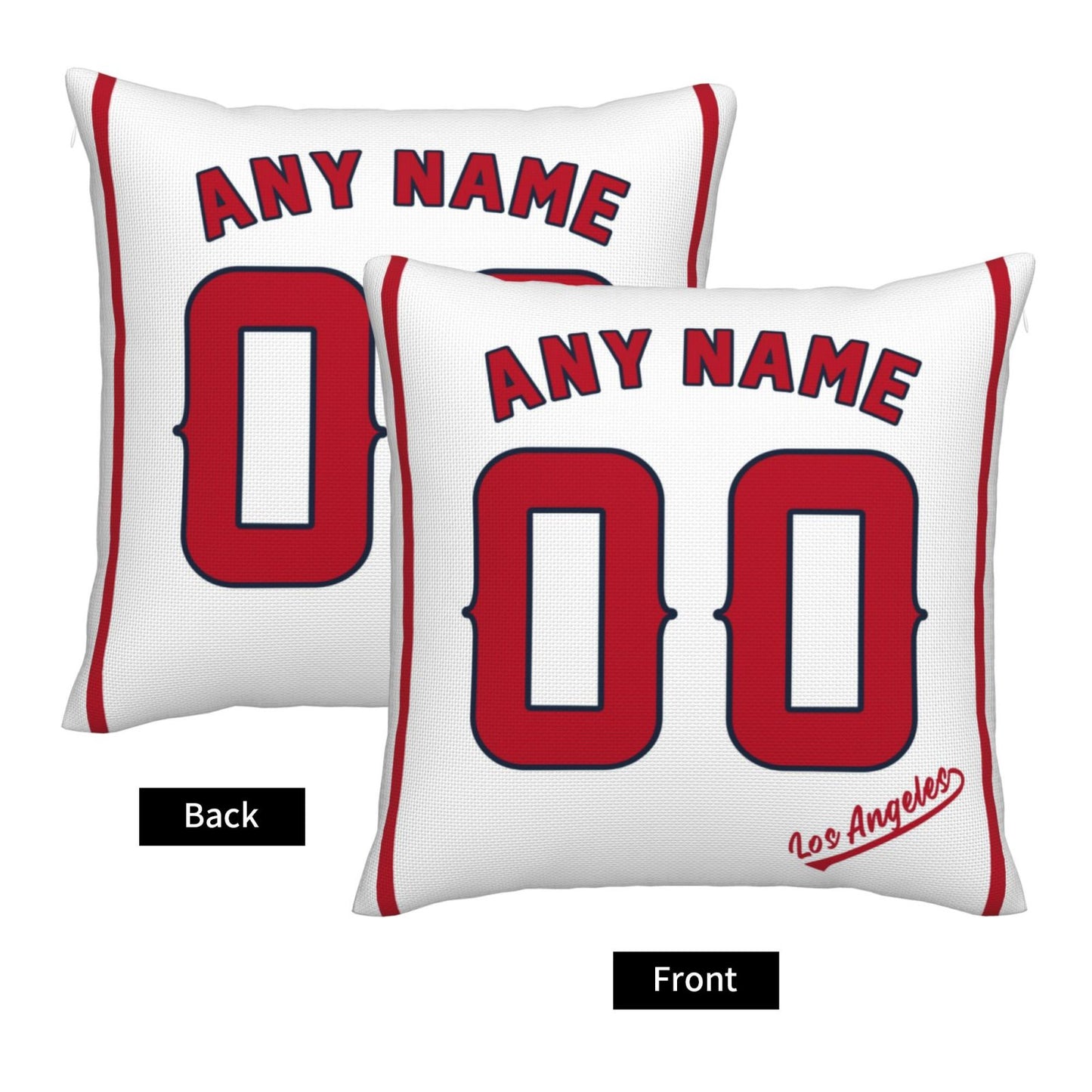 Custom Los Angeles Angels Pillow Decorative Throw Pillow Case - Print Personalized Football Team Fans Name & Number Birthday Gift Football Pillows