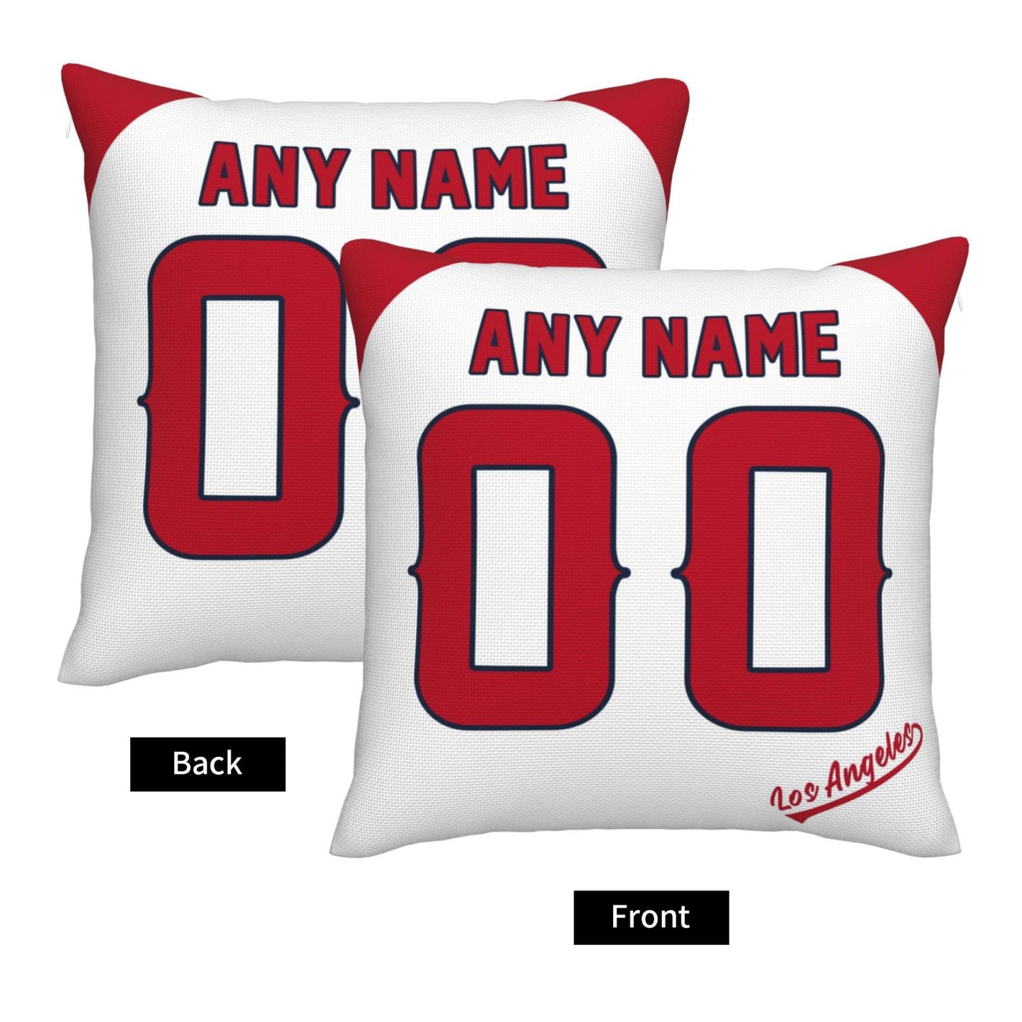 Custom Los Angeles Angels Pillow Decorative Throw Pillow Case - Print Personalized Football Team Fans Name & Number Birthday Gift Football Pillows