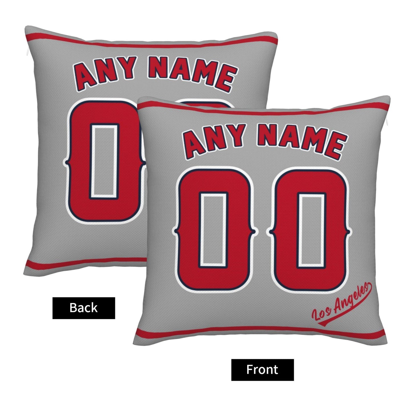 Custom Los Angeles Angels Pillow Decorative Throw Pillow Case - Print Personalized Football Team Fans Name & Number Birthday Gift Football Pillows