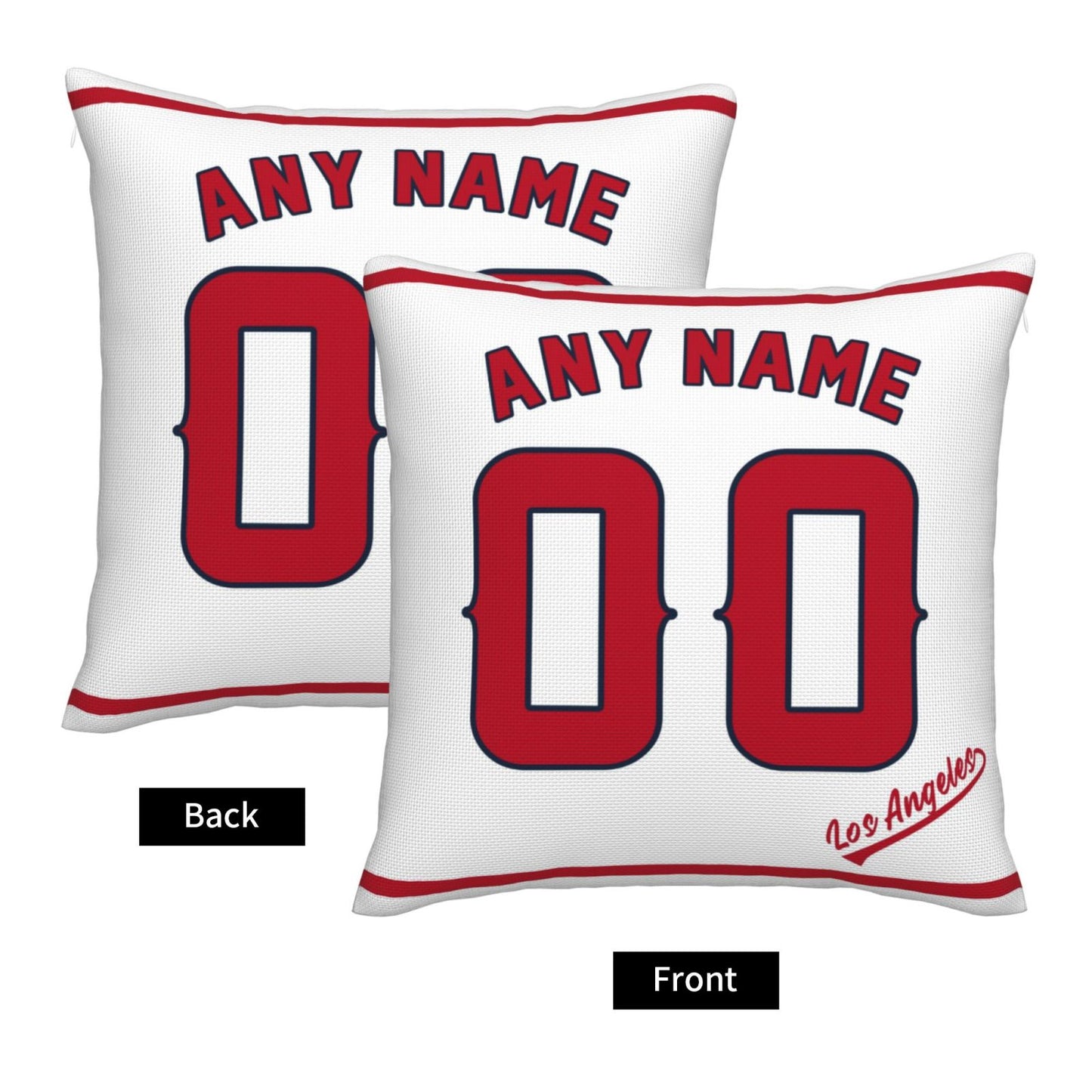 Custom Los Angeles Angels Pillow Decorative Throw Pillow Case - Print Personalized Football Team Fans Name & Number Birthday Gift Football Pillows