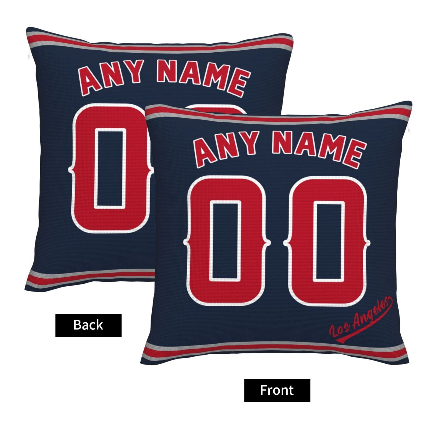 Custom Los Angeles Angels Pillow Decorative Throw Pillow Case - Print Personalized Football Team Fans Name & Number Birthday Gift Football Pillows