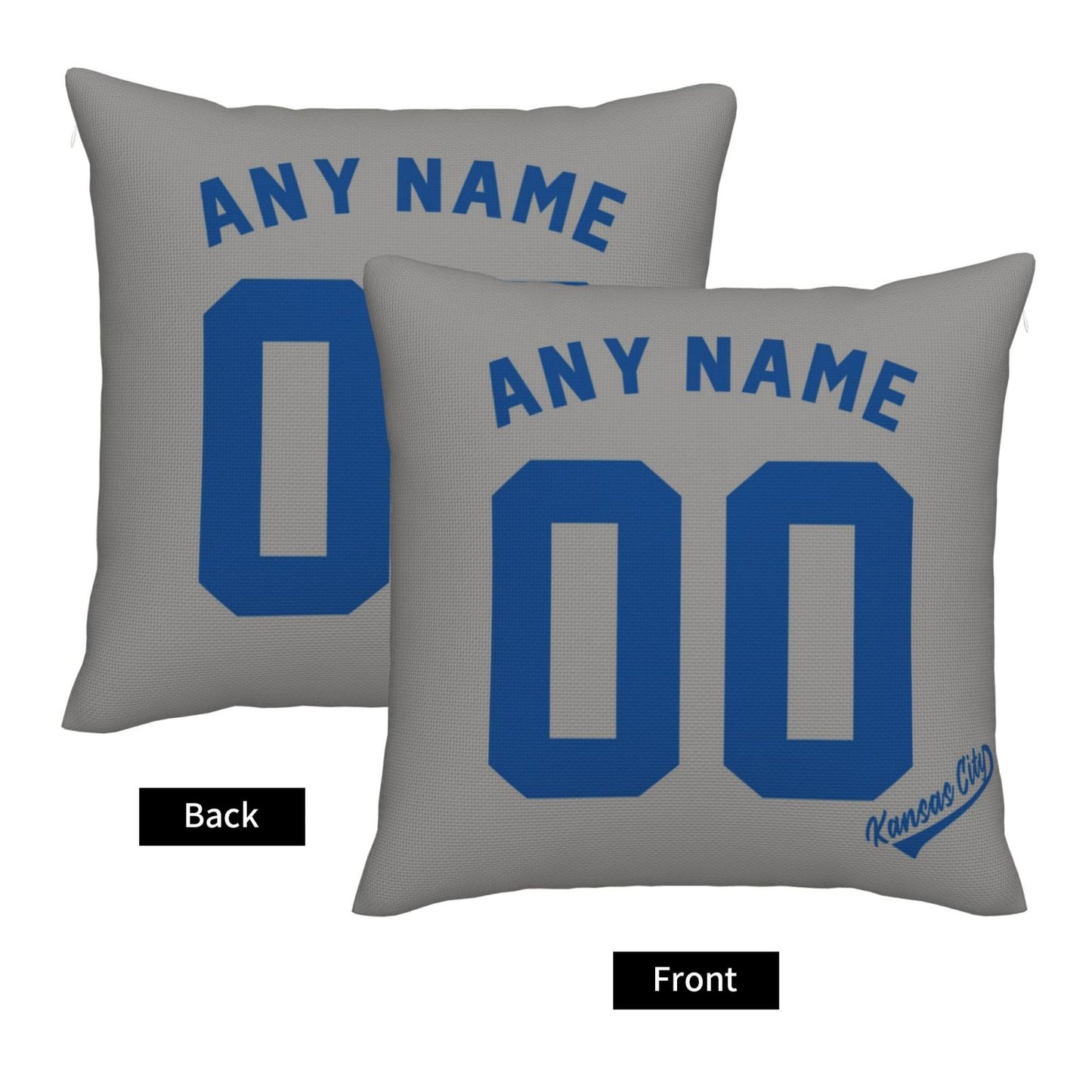 Custom Kansas City Royals Pillow Decorative Throw Pillow Case - Print Personalized Football Team Fans Name & Number Birthday Gift Football Pillows