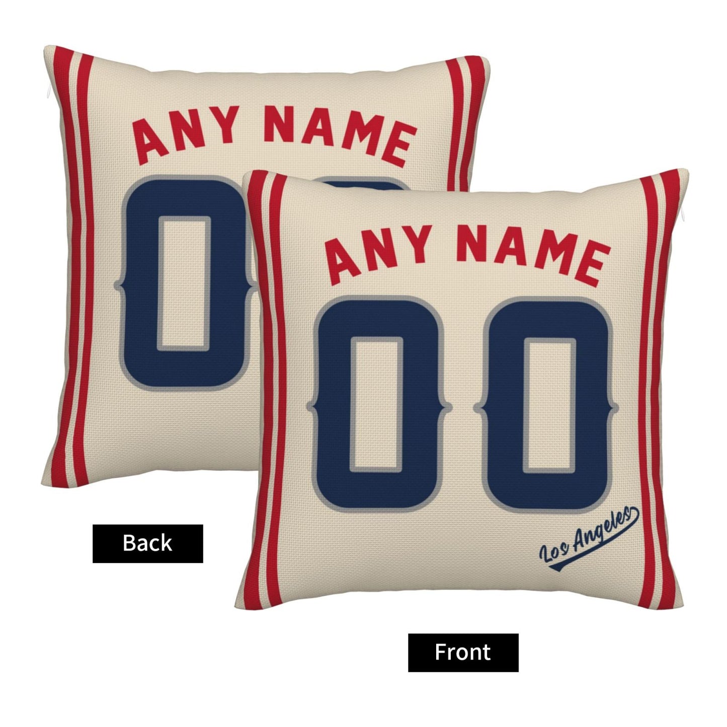 Custom Los Angeles Angels Pillow Decorative Throw Pillow Case - Print Personalized Football Team Fans Name & Number Birthday Gift Football Pillows