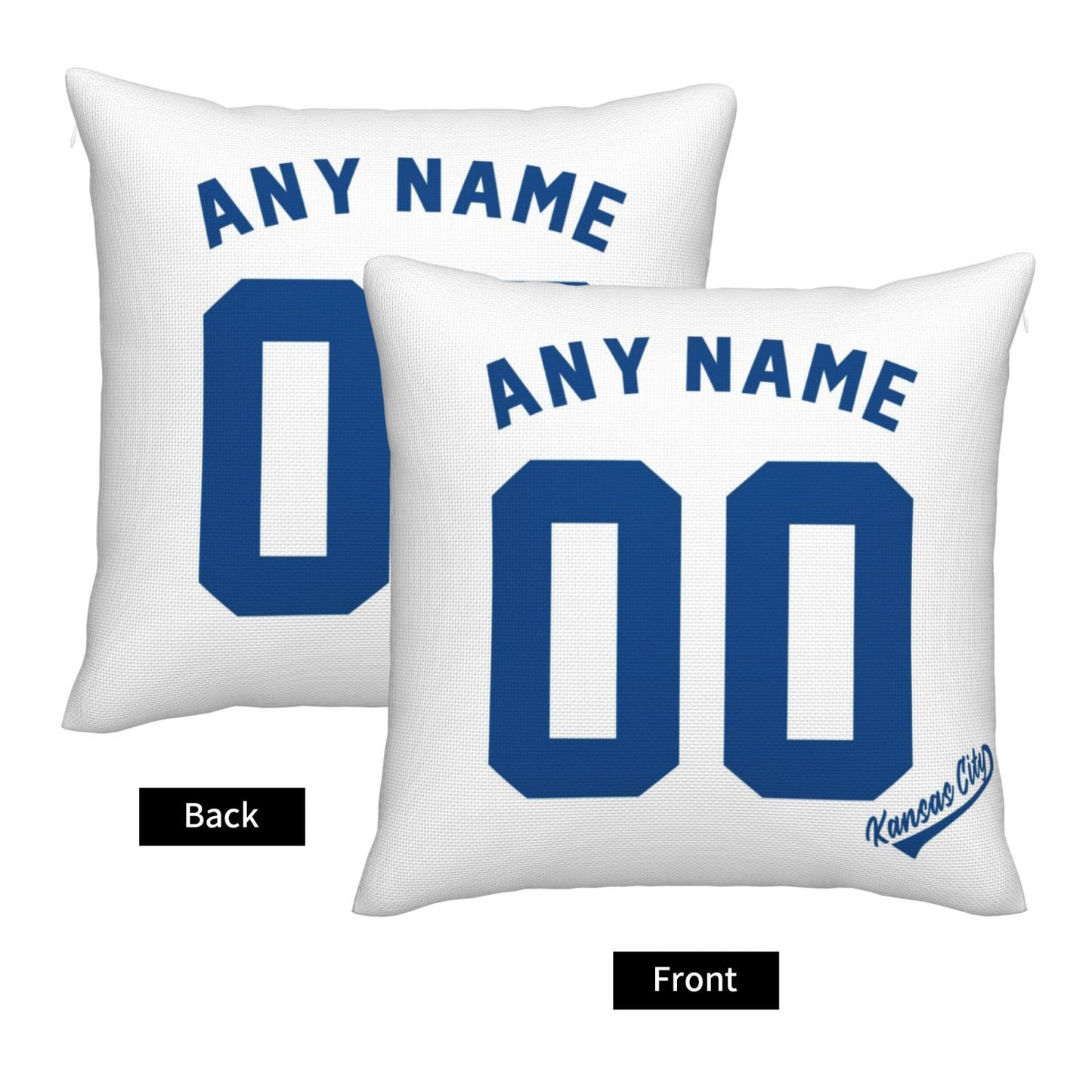 Custom Kansas City Royals Pillow Decorative Throw Pillow Case - Print Personalized Football Team Fans Name & Number Birthday Gift Football Pillows