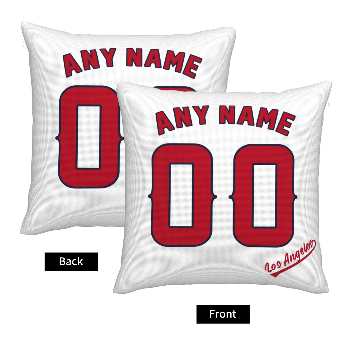 Custom Los Angeles Angels Pillow Decorative Throw Pillow Case - Print Personalized Football Team Fans Name & Number Birthday Gift Football Pillows