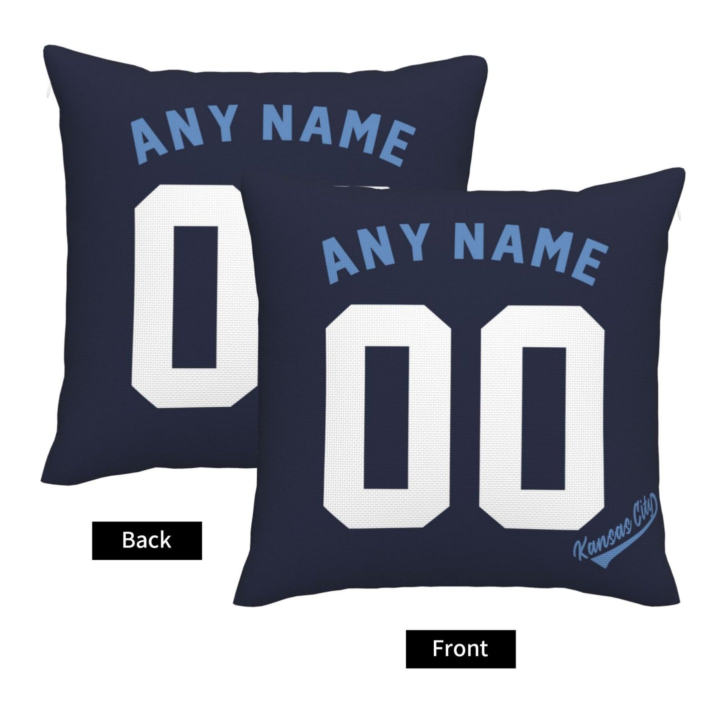 Custom Kansas City Royals Pillow Decorative Throw Pillow Case - Print Personalized Football Team Fans Name & Number Birthday Gift Football Pillows