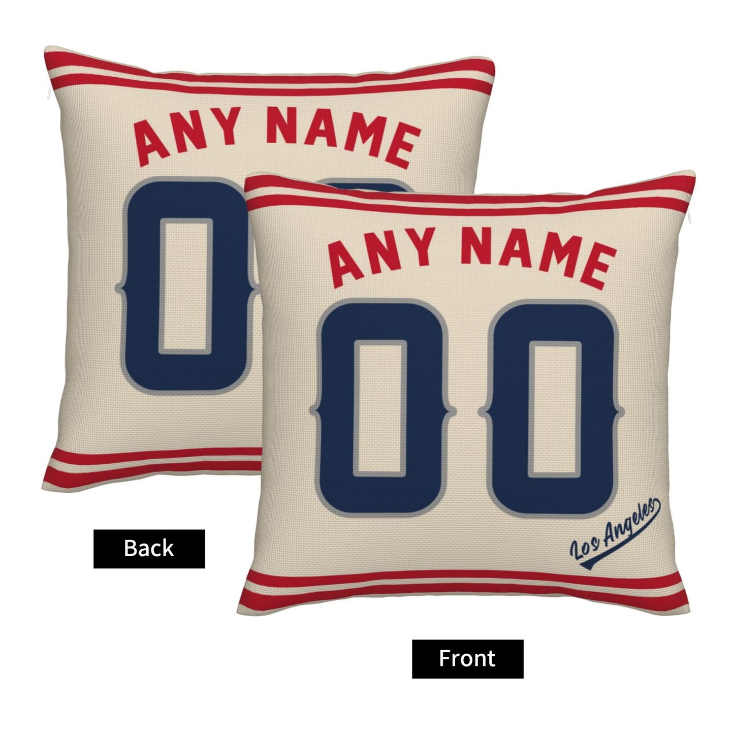 Custom Los Angeles Angels Pillow Decorative Throw Pillow Case - Print Personalized Football Team Fans Name & Number Birthday Gift Football Pillows