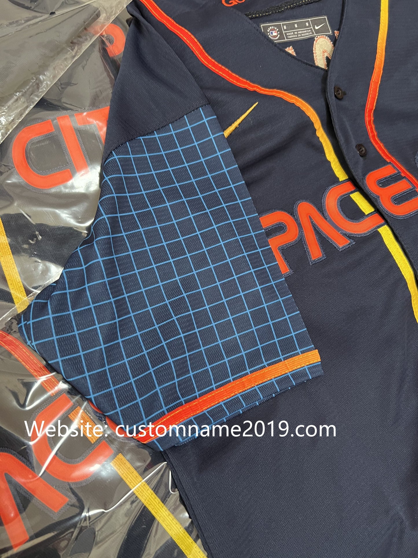 Baseball Jerseys New Houston Astros 27 Jose Altuve Navy Stitched 2022 Space City Connect Jerseys