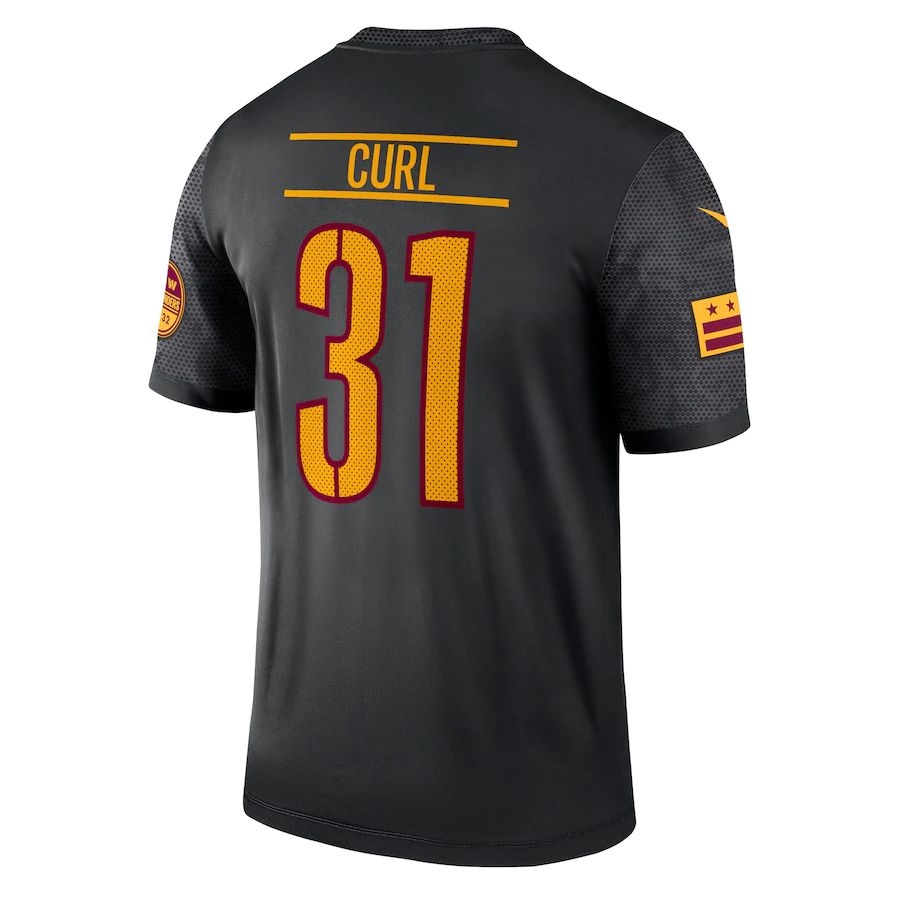 W.Commanders #31 Kamren Curl Black Alternate Jersey Stitched American Football Jerseys