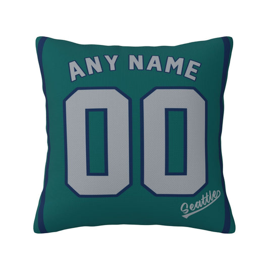 Custom Seattle Mariners Pillow Decorative Throw Pillow Case - Print Personalized Football Team Fans Name & Number Birthday Gift Football Pillows