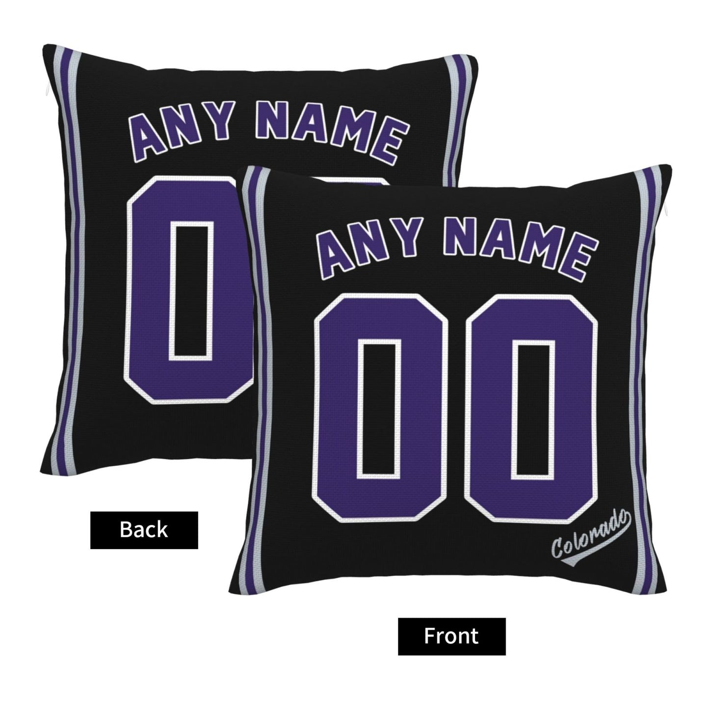 Custom Colorado Rockies Pillow Decorative Throw Pillow Case - Print Personalized Football Team Fans Name & Number Birthday Gift Football Pillows