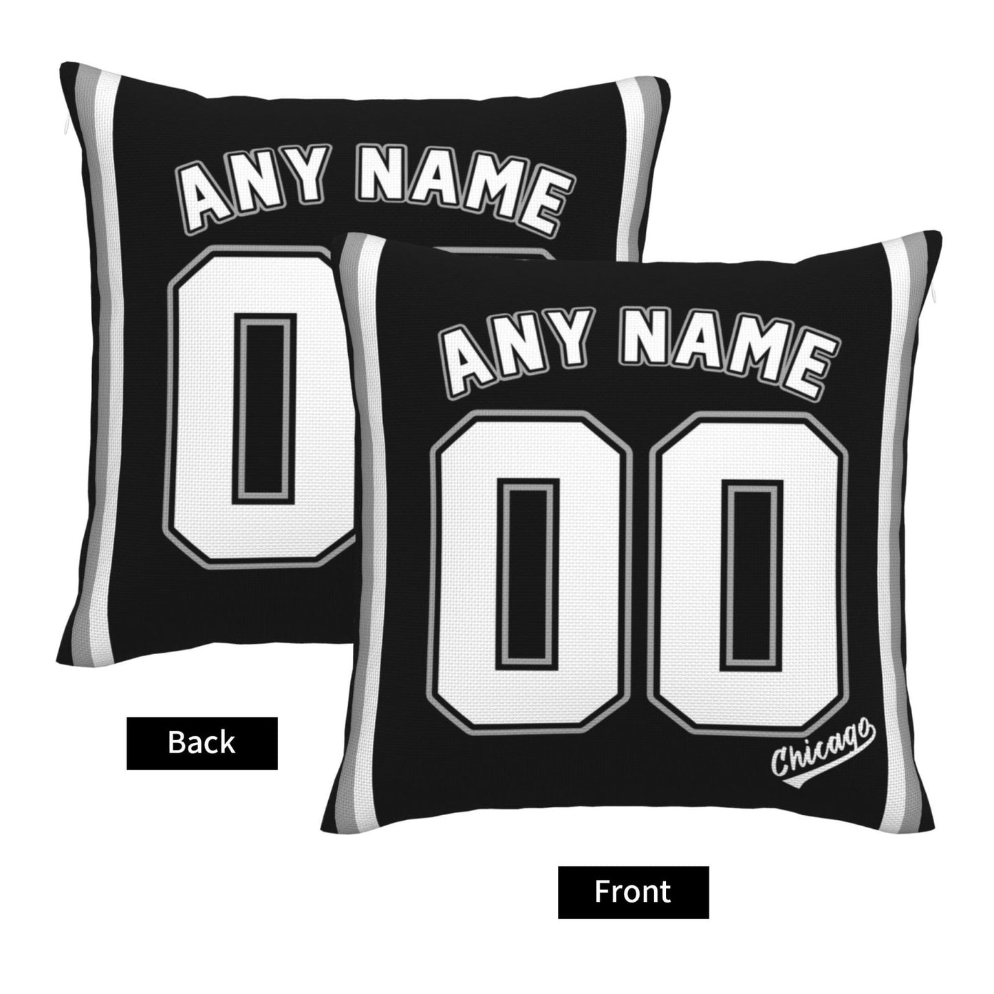 Custom Chicago White Sox Pillow Decorative Throw Pillow Case - Print Personalized Football Team Fans Name & Number Birthday Gift Football Pillows