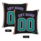 Custom A.Diamondbacks Black Green Pillow Decorative Throw Pillow Case - Print Personalized Football Team Fans Name & Number Birthday Gift Football Pillows