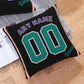 Custom A.Diamondbacks Black Green Pillow Decorative Throw Pillow Case - Print Personalized Football Team Fans Name & Number Birthday Gift Football Pillows