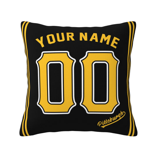 Custom Pittsburgh Pirates Pillow Decorative Throw Pillow Case - Print Personalized Football Team Fans Name & Number Birthday Gift Football Pillows