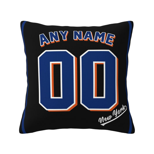 Custom New York Mets Pillow Decorative Throw Pillow Case - Print Personalized Football Team Fans Name & Number Birthday Gift Football Pillows