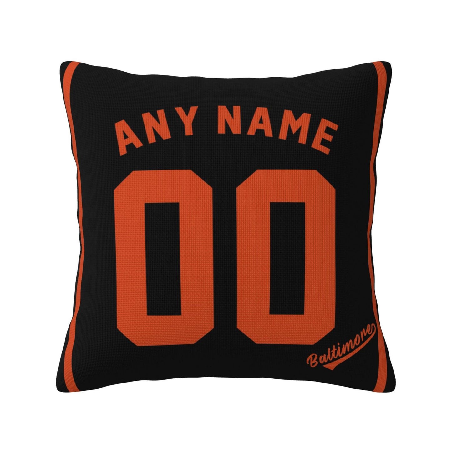 Custom Baltimore Orioles Pillow Decorative Throw Pillow Case - Print Personalized Football Team Fans Name & Number Birthday Gift Football Pillows