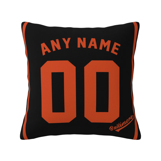 Custom Baltimore Orioles Pillow Decorative Throw Pillow Case - Print Personalized Football Team Fans Name & Number Birthday Gift Football Pillows