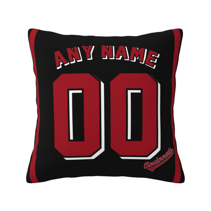 Custom Cincinnati Reds Pillow Decorative Throw Pillow Case - Print Personalized Football Team Fans Name & Number Birthday Gift Football Pillows