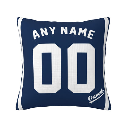 Custom Detroit Tigers Pillow Decorative Throw Pillow Case - Print Personalized Football Team Fans Name & Number Birthday Gift Football Pillows