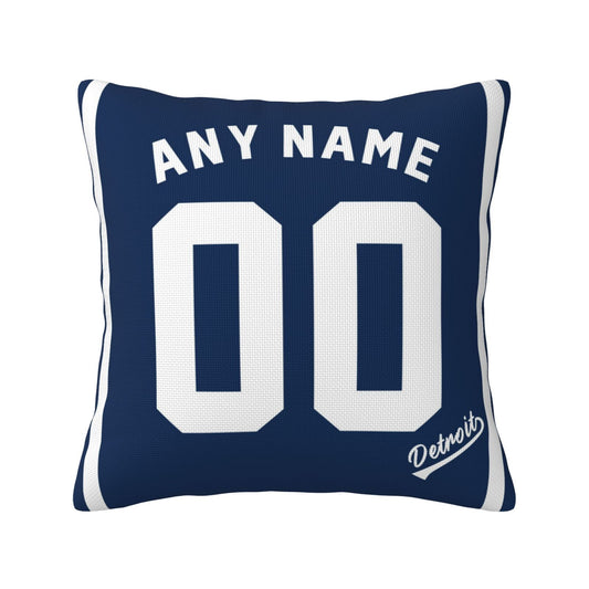Custom Detroit Tigers Pillow Decorative Throw Pillow Case - Print Personalized Football Team Fans Name & Number Birthday Gift Football Pillows