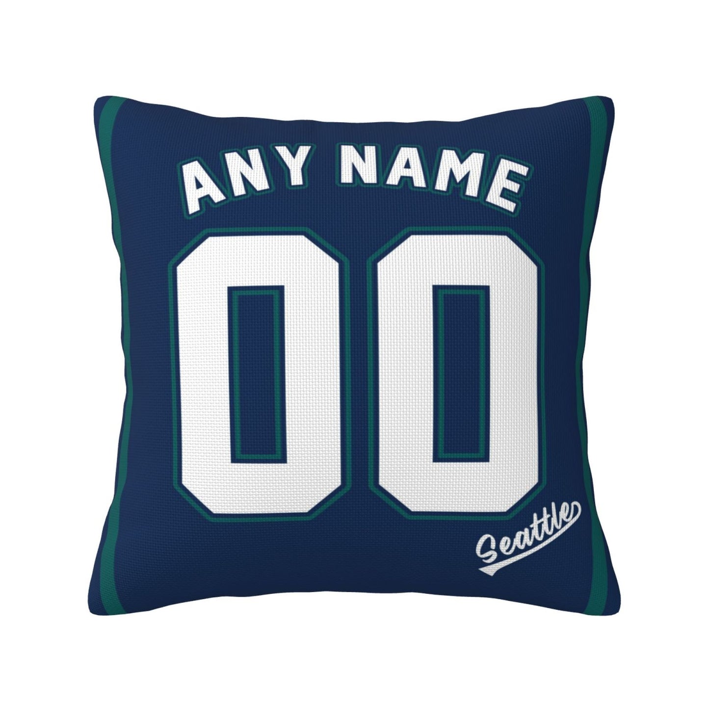 Custom Seattle Mariners Pillow Decorative Throw Pillow Case - Print Personalized Football Team Fans Name & Number Birthday Gift Football Pillows